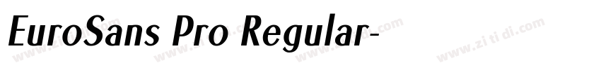 EuroSans Pro Regular字体转换